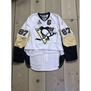 Pittsburgh Penguins Sidney Crosby 2009 Stanley Cup Jersey Reebok Edge Sz 56 NHL